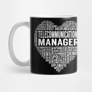 Telecommunications Manager Heart Mug